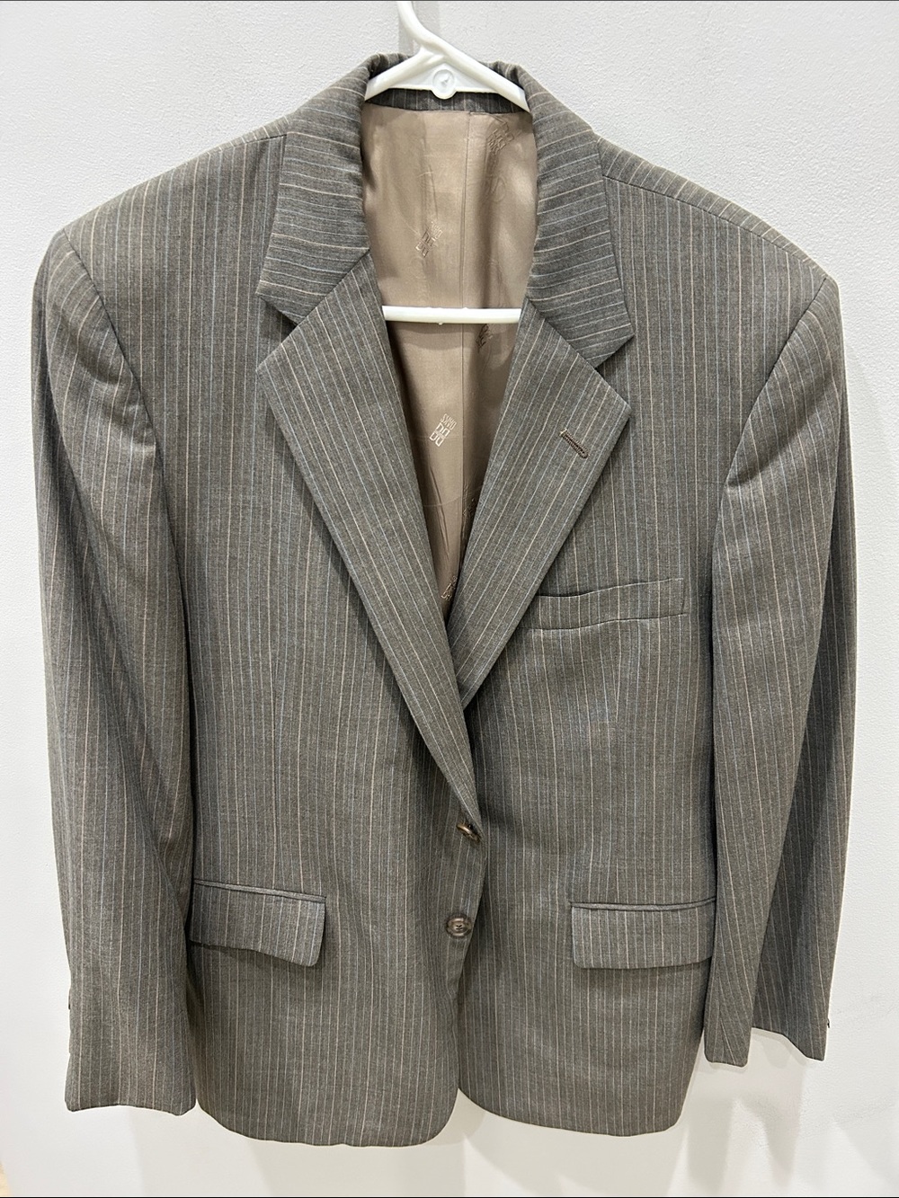 Daks Vintage Brown Pinstripe Sport Coat - Tailored Single-Breasted Blazer